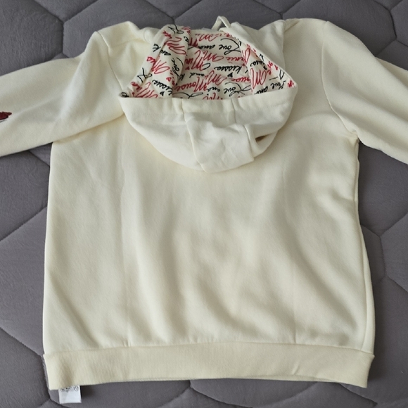 Disney Cream Zip-Up Hoodie with Minnie Mouse Design - Picture 3 of 5